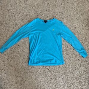 Kids Turquoise Long sleeve Polo
